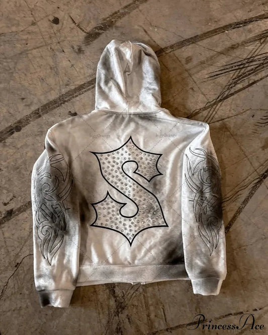 Obscure Gothic Vintage Zipper Hoodie