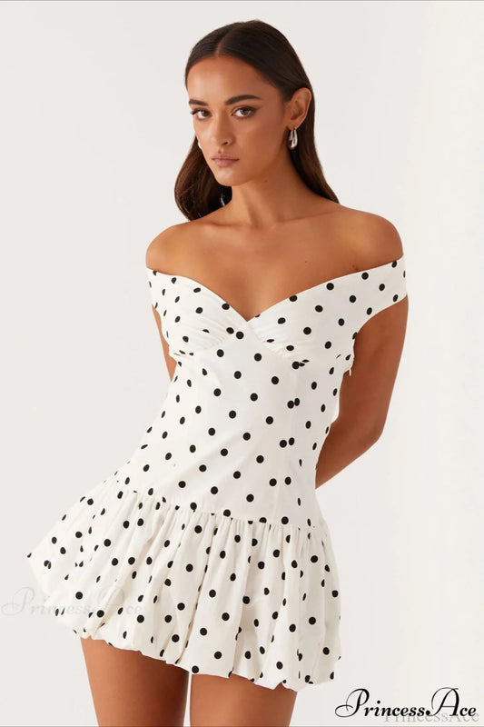 Off-Shoulder Peplum Mini Dress