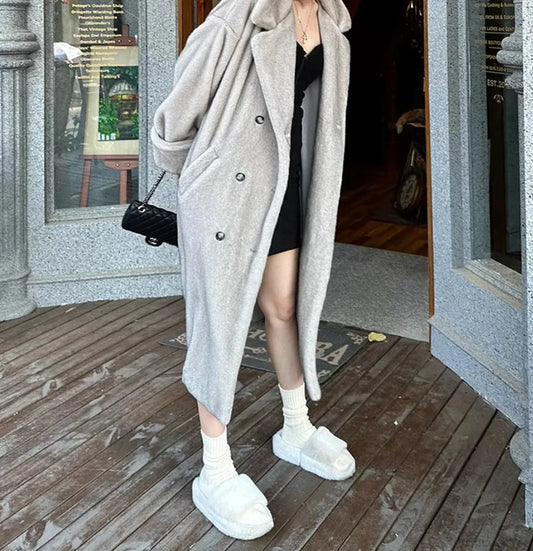 Oversized Faux Mink Fluffy Winter Overcoat