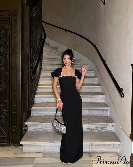 Rhinestone Neck Hanging Party Dress