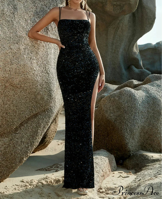 Sequins Spaghetti Strap Party Dress