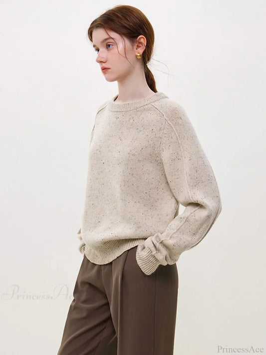 Simple Colorful Dot Wool Pullover Sweater