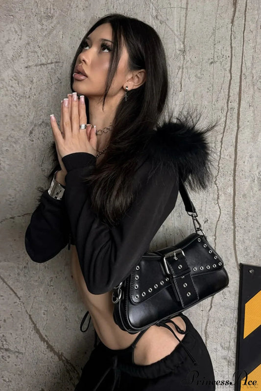 Slim Cropped Raw Hem Street Casual Hoodie