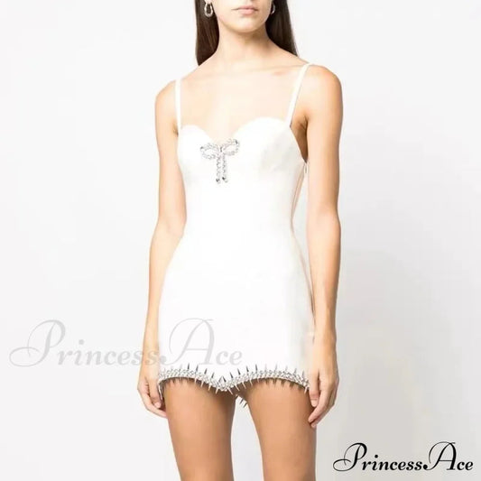 Solid Color Mini Backless Party Dress