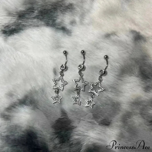 Stellar Crystal Dangle Gothic Belly Ring