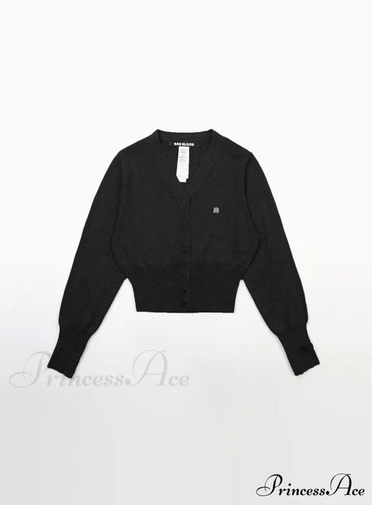 Vintage Embroidered Round Neck Cardigan