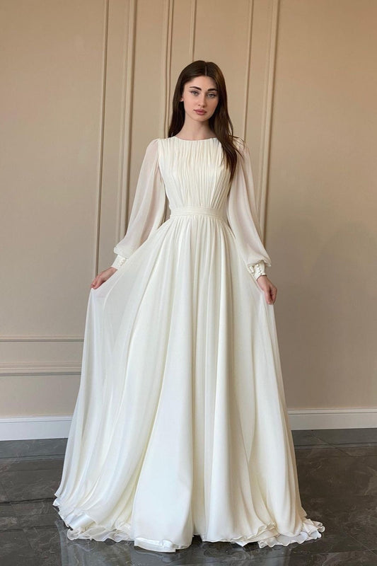 Lantern Sleeve Pearl Sheer Maxi Dress