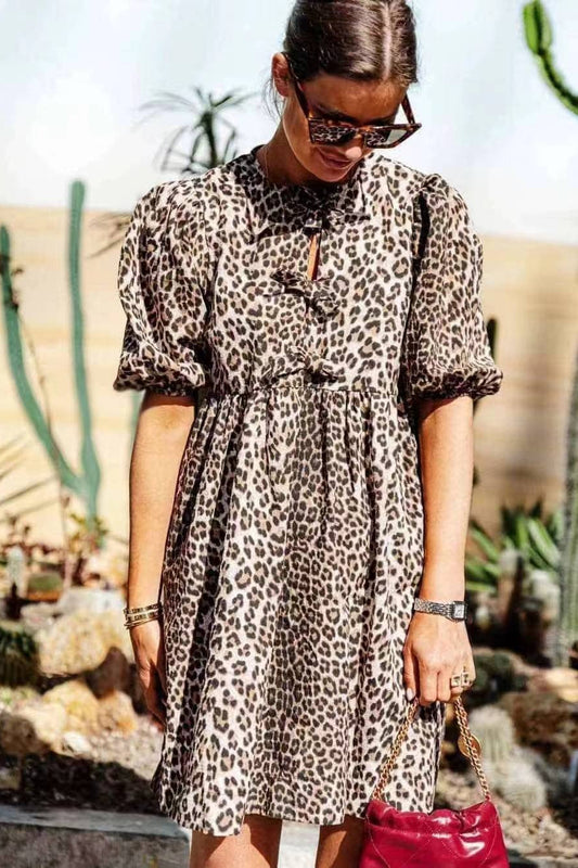 Solid Tie Waist Shirt Mini Dress