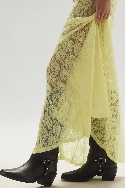 Lace Hollow Out Long Skirt