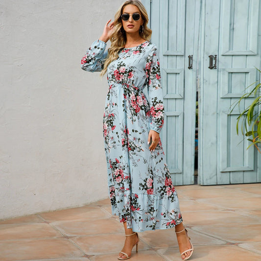 Bohemian Women鈥檚 Chiffon Floral Maxi Dress