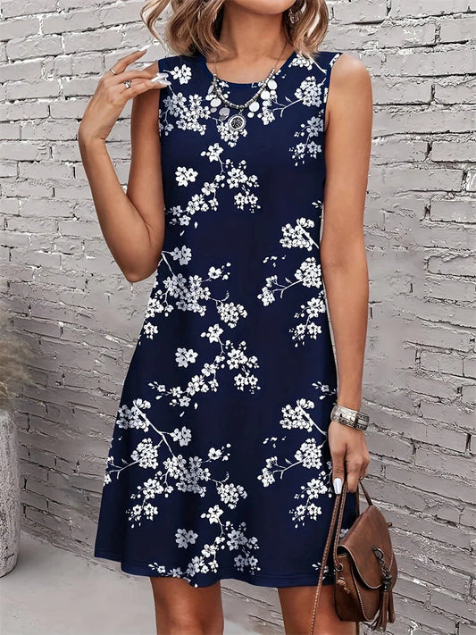 Casual Vintage Boho Floral Print Summer Bodycon Floral Dress