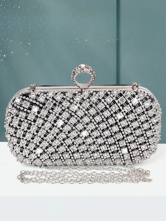 Rhinestone Square Purse Designer Shoulder Bag Evening Bag