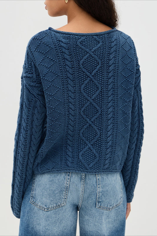 Vintage Loose Knit Flag Bloshope