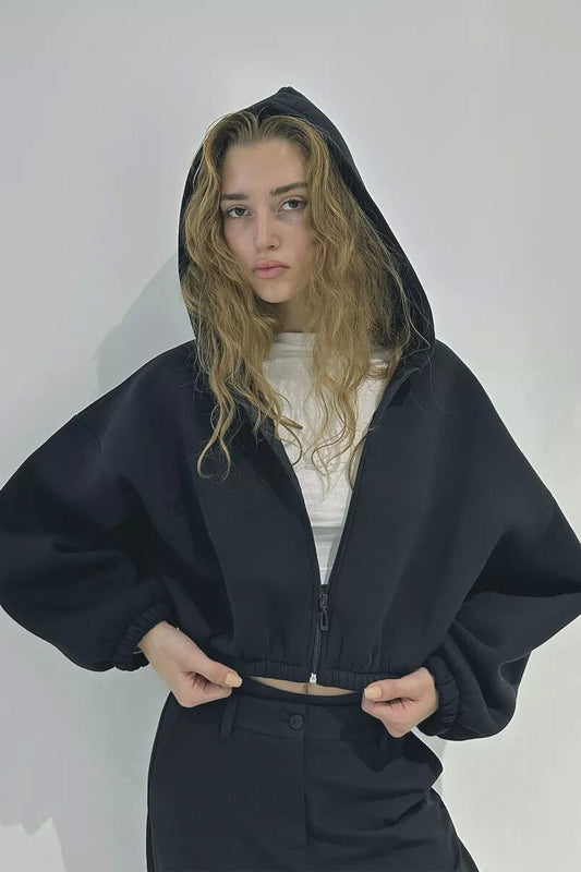 Casual Hooded Short Coat