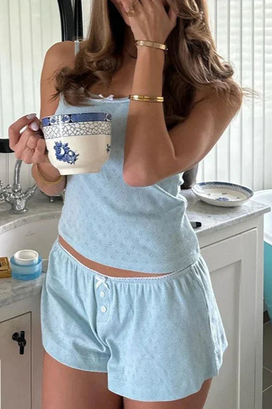 Sleeveless Crop Cami Lounge Set