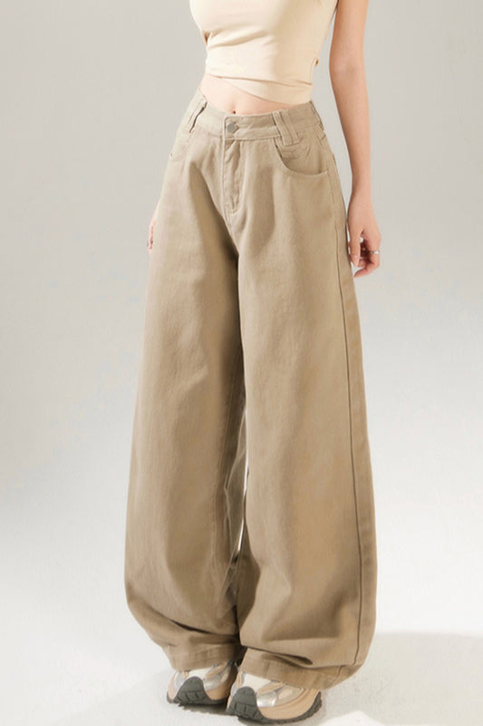 Vintage High Rise Wide Leg Long Jeans