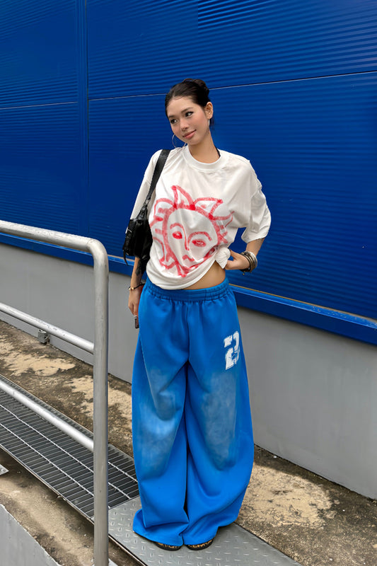 Y2K Oversized Blue Sweat Pant