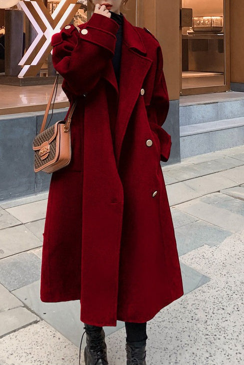 Oversized Double Breasted Overcoat