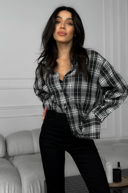 Vintage Style Plaid Casual Bloshope