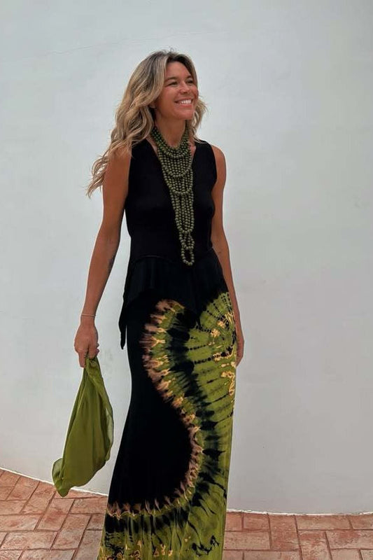 Floral Print Backless Tie Slim Fit Maxi Dress