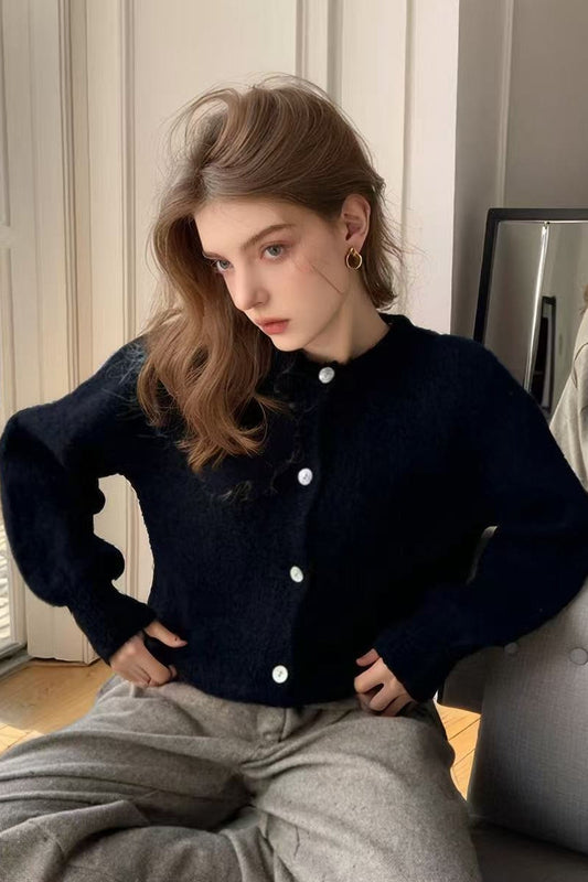 Macaron Color Solid Cardigan