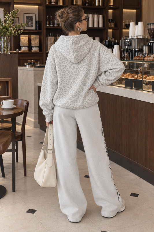 Leopard Print Pullover Street Hoodie