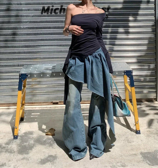 Y2K Gothic Skirt Loose Harajuku Pant