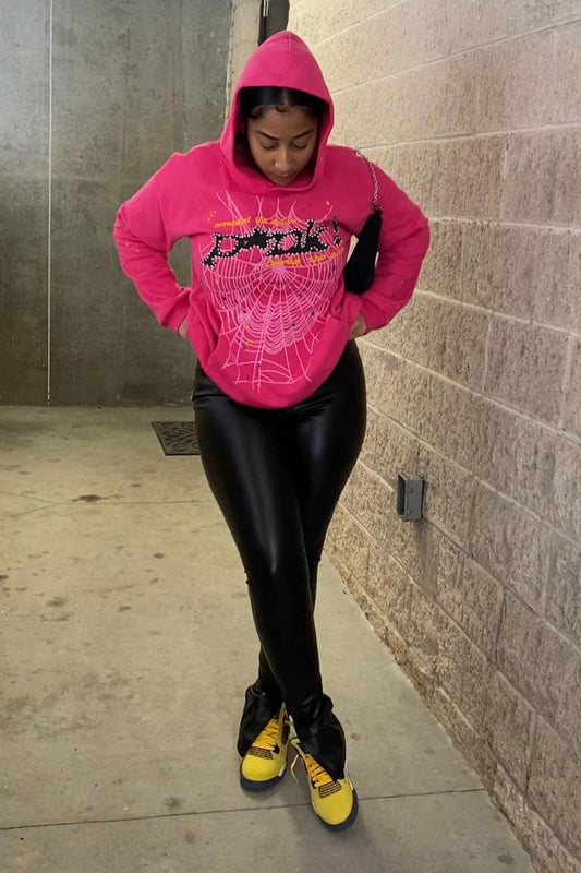 Fleece Letter Print Oversized Hoodie