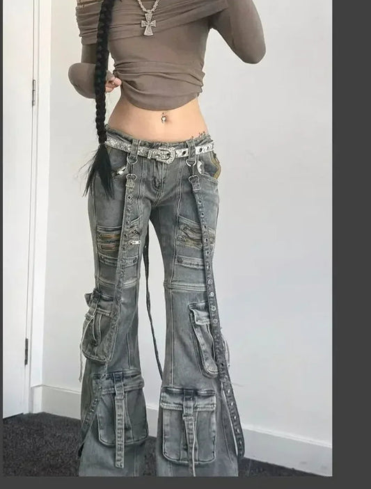 Slim Fit Gothic Lace-up Vintage Pant

Modified Title: Thin Fit Gothic Lace-up Antique Pant