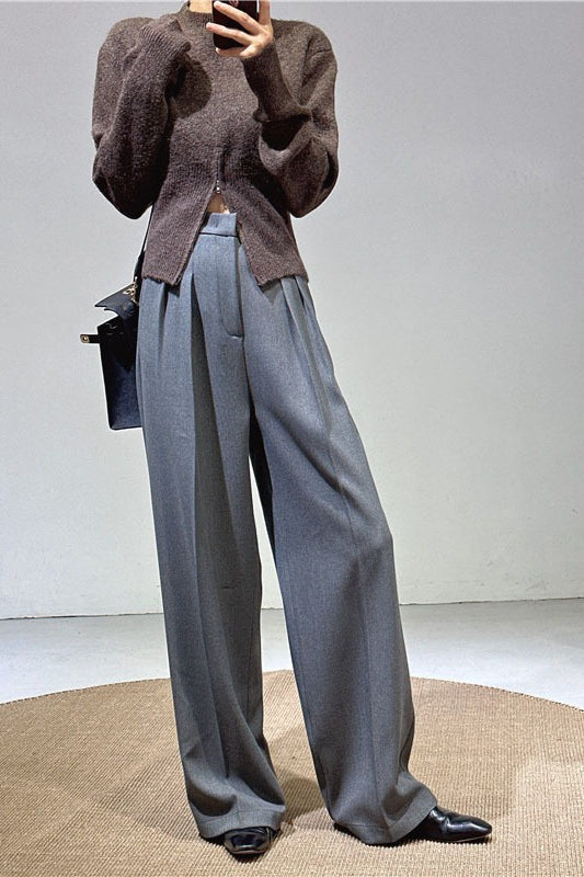 Vintage Straight-Leg Wide-Leg Pants