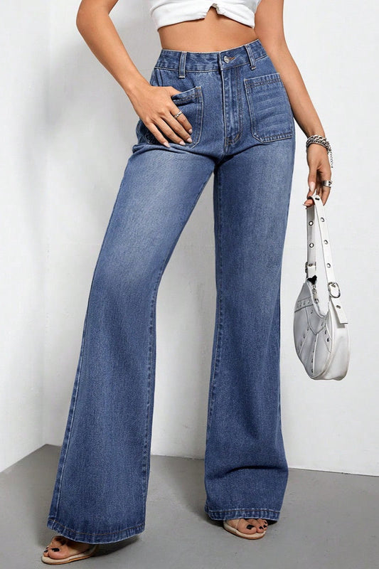 High Rise Straight Cut Jean