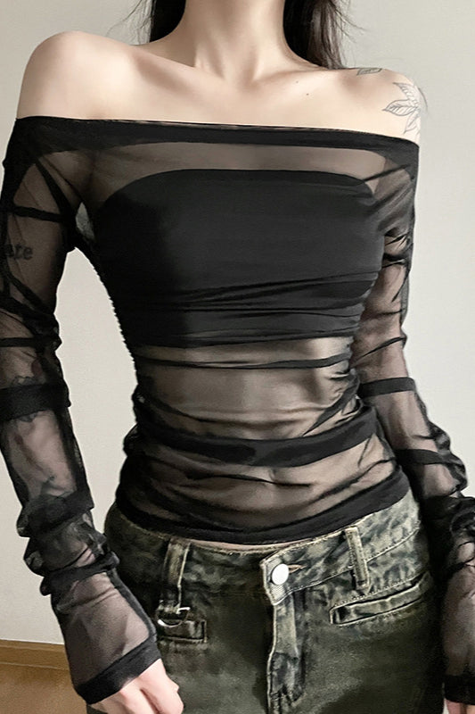 Fashion Open Back Long Sleeve Knit Top