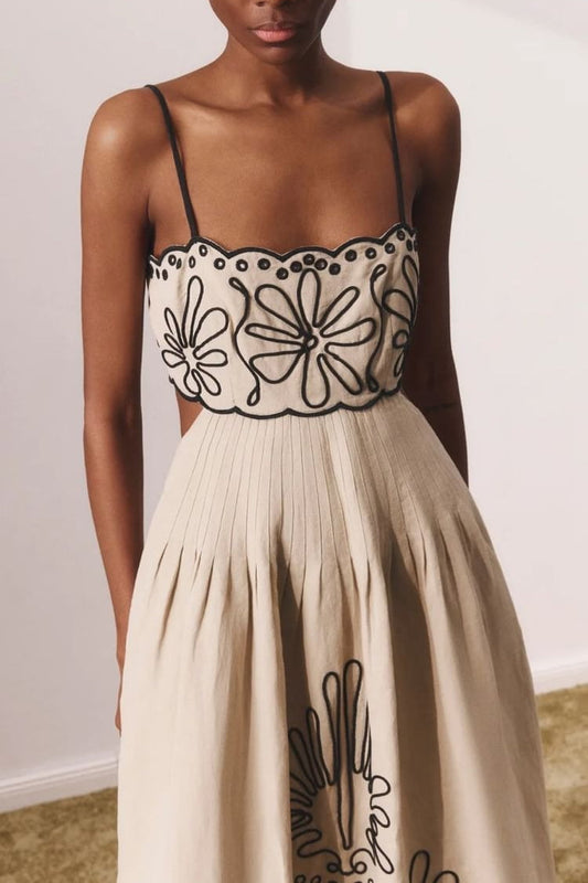 Printed Wide Hem Maxi Boho Dress