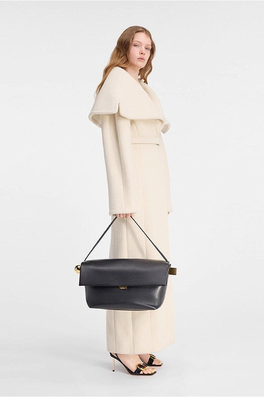 High-End Wool Long Overcoat