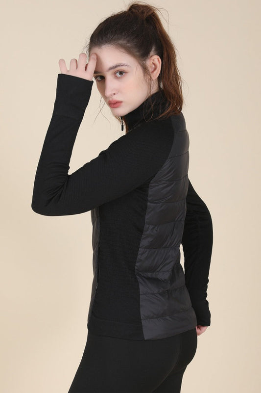 Lightweight Slim Stand Collar Down Puffer Windproof Sports Jacket