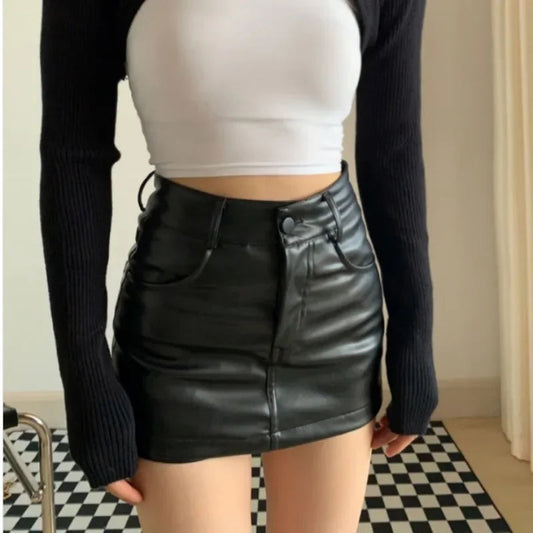 Bodycon High Waist PU Skirt
