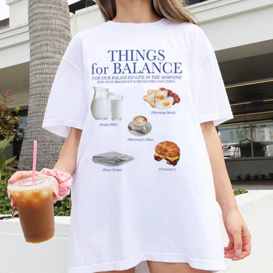 Breakfast Foodie Oversized T-shirt