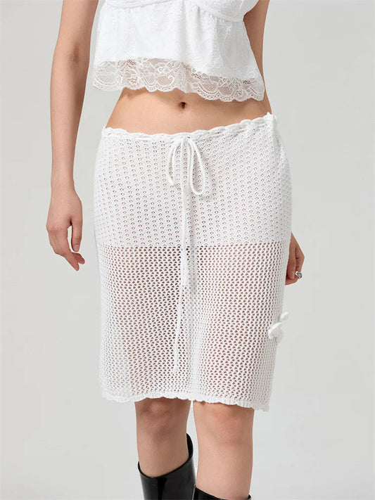 Crochet 3D Flower Patchwork Skirt