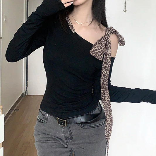 Leopard Bandage Knit Top