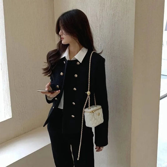 Camellia Rhombshop Chain Bucket Crossbody