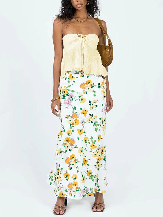 Ruffled Off-Shoulder Crop Top