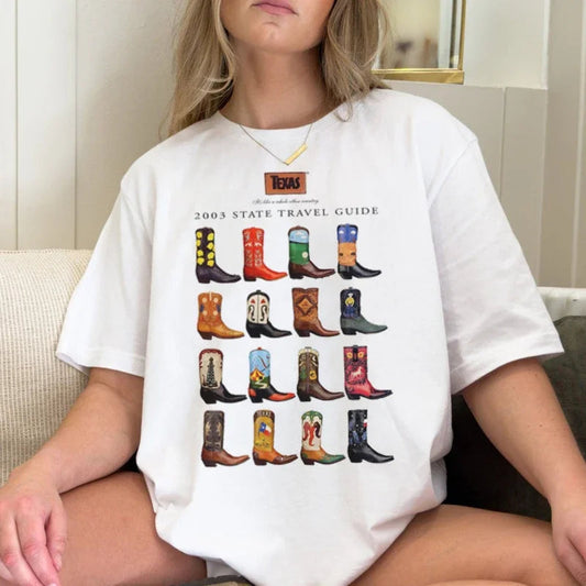 Cowboy Boots Retro Graphic T-shirt