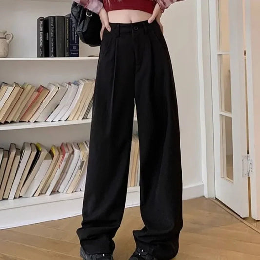 Brown Suit Baggy Office Pants