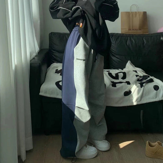 Y2K Patchwork Sweatpants Oversized Pants