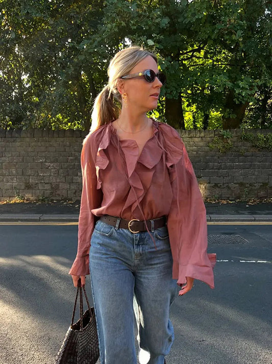 Flared Sleeve Cropped Bloshope