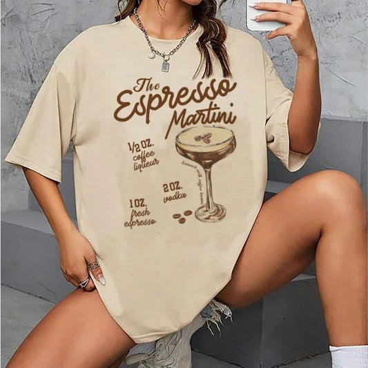 Espresso Martini Recipe Retro T-shirt
