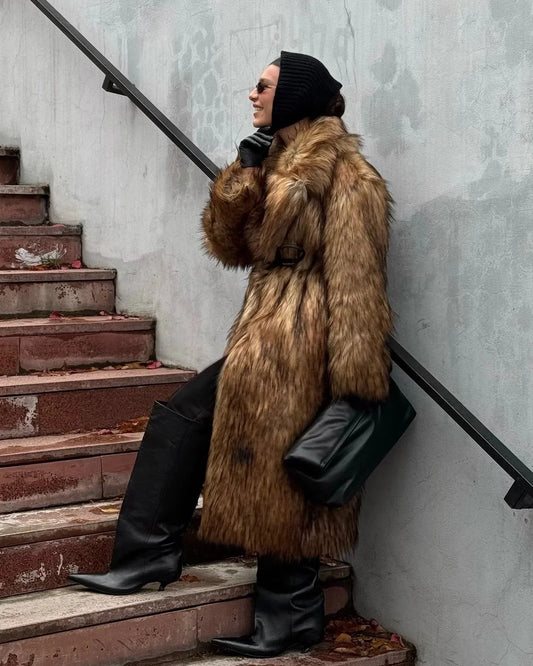 Solid Lapel Plshoph Warm Thicken coat