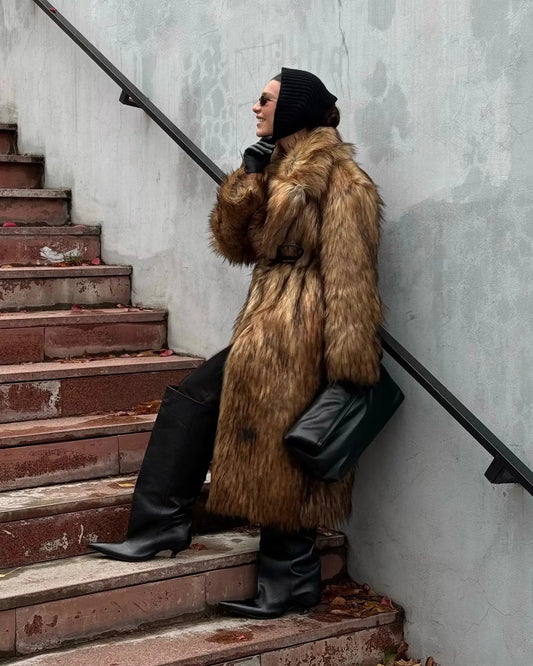 Solid Lapel Plshoph Warm Thicken coat