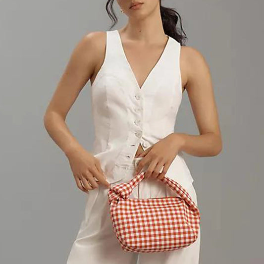 Button-Down Waistcoat Crop Top