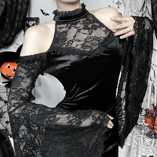 Extended Sleeve Sorceress Lace Celebration Maxi Garment